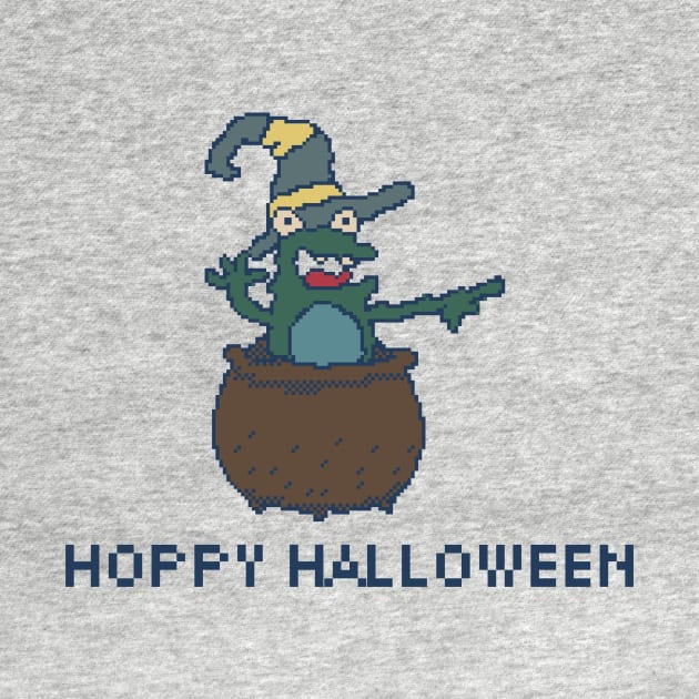 Hoppy Halloween - Frog Boiling 8bit Pixel Art by pxlboy